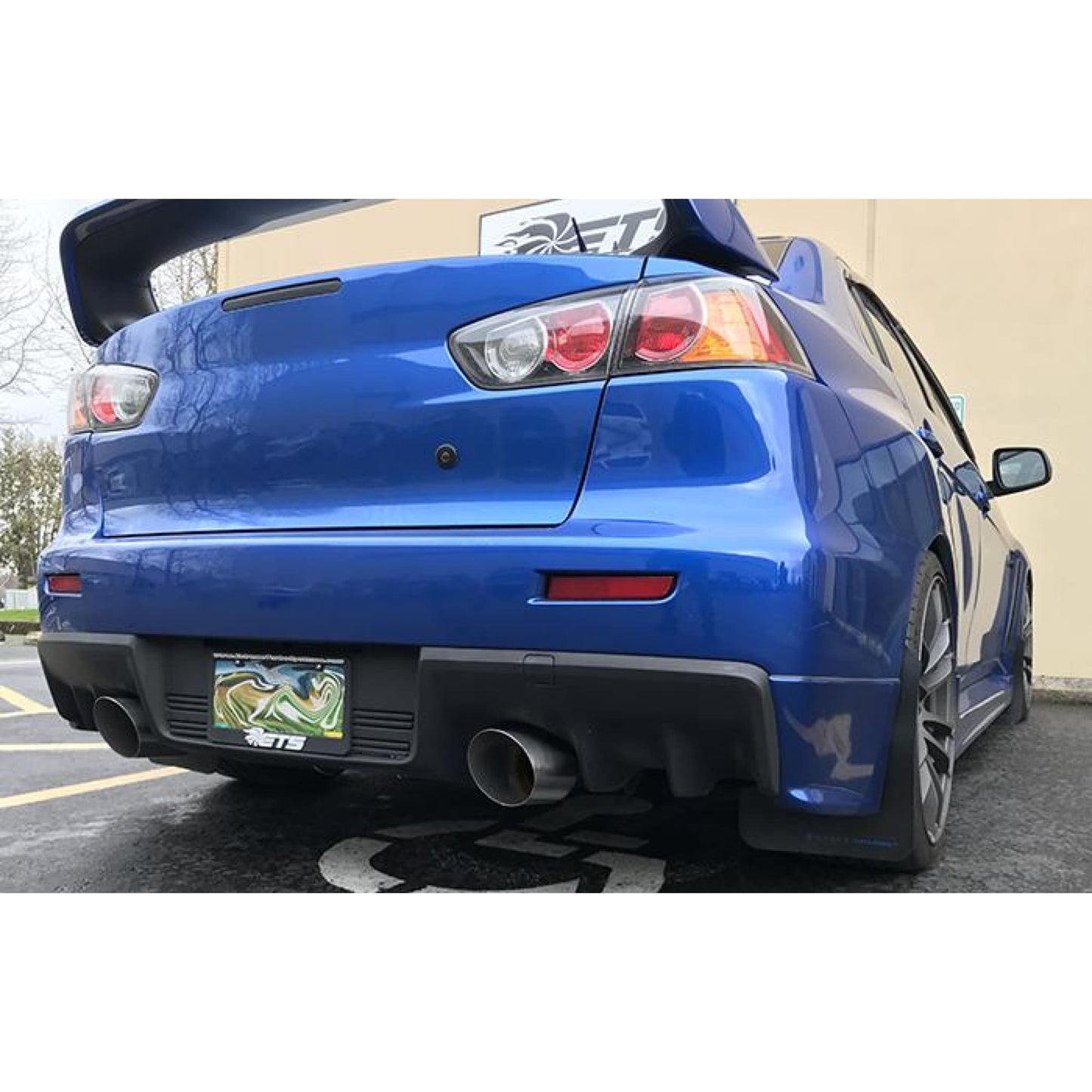 ETS 08-16 Mitsubishi Evo X V3 Dual Muffler Rear Section - Mitsubishi Evolution X
